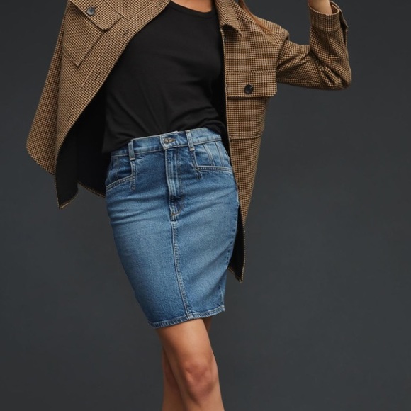 Anthropologie Favorite Daughter The JORDIE Denim Mini Skirt 24 XS NEW With Tag - Picture 1 of 17